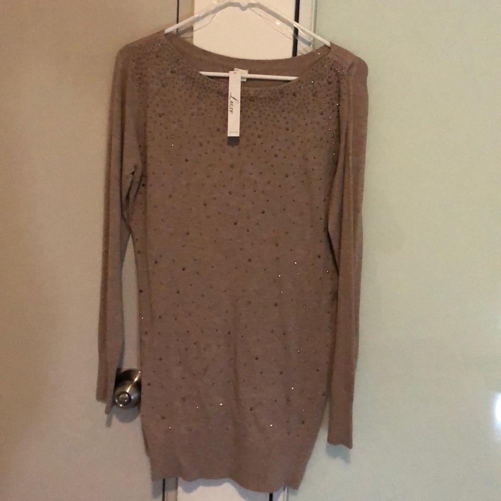 Súper soft sweater with full front silver dot